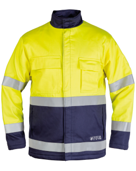 Kurtka ocieplana Hi-vis multiochronna (Żółty Hi-Vis/Granatowy)