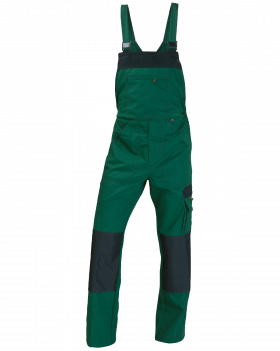 Ogrodniczki WORK 6815 (Zielony/Czarny)