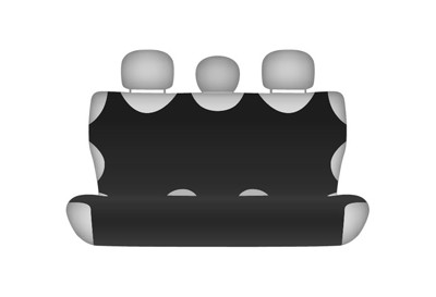 Pokrowiec koszulka COTTON na tylną kanapę czarny