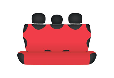 Pokrowiec koszulka COTTON na tylną kanapę czerwony