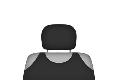 Pokrowce koszulki COTTON na zagłówki czarne - komplet 2 pokrowców