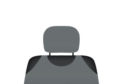 Pokrowce koszulki COTTON na zagłówki grafitowe - komplet 2 pokrowców