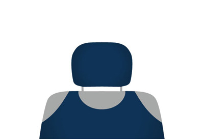 Pokrowce koszulki COTTON na zagłówki granatowe - komplet 2 pokrowców