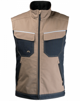 Kamizelka ocieplana 2506 z odblaskami (Brązowy/Czarny)